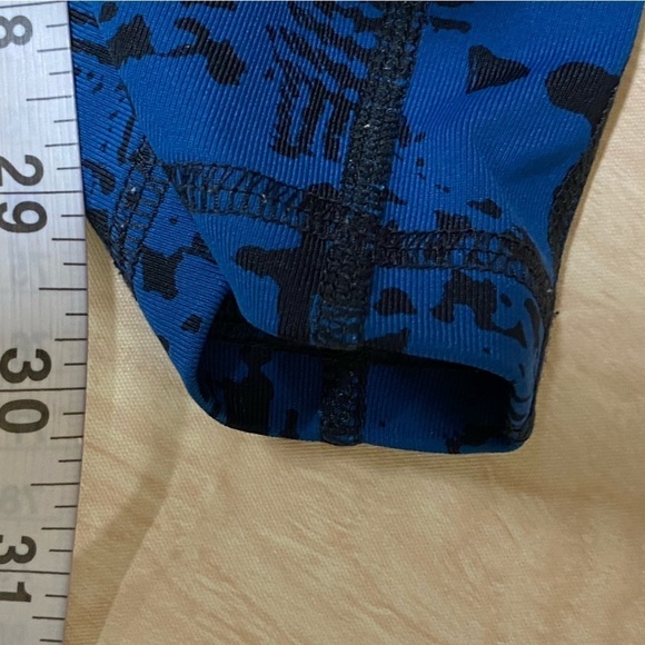 CAbi #963 Small Cool Down Leggings Low Rise Stretch Yoga Tech Pants Blue Skinny - Picture 5 of 5